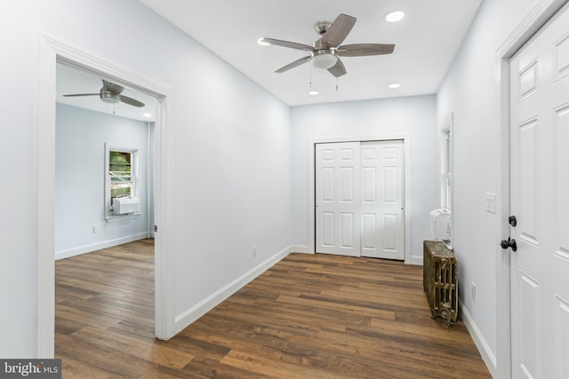 213 Franklin St, Hightstown, NJ 08520 - corridor featuring dark wood-type flooring, recessed lighting, and baseboards