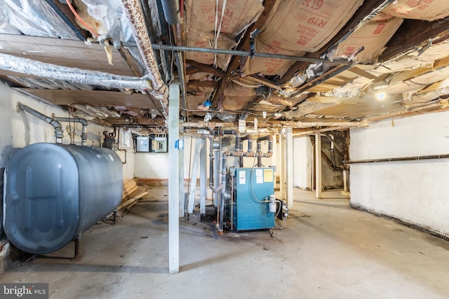 213 Franklin St, Hightstown, NJ 08520 - unfinished basement with heating fuel and a heating unit