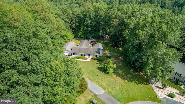 3 Cove Ct, Stafford, VA 22554 - aerial view of property and surrounding area with a heavily wooded area
