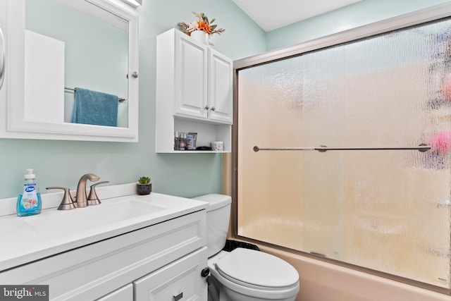 404 Clover Rd, Etters, PA 17319 - full bathroom with toilet, vanity, and enclosed tub / shower combo