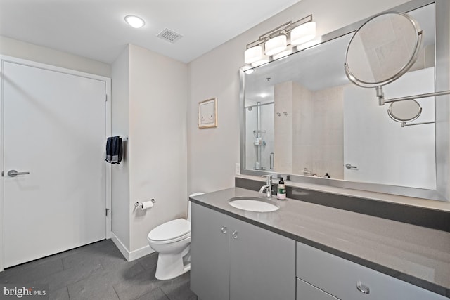 2101 Market St Unit 1104, Philadelphia, PA 19103 - bathroom with vanity, tile patterned floors, and a shower
