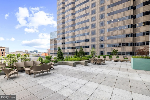 2101 Market St Unit 1104, Philadelphia, PA 19103 - view of patio with a city view and an outdoor hangout area