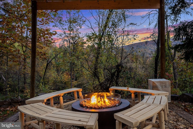 726 Harmony Orchard Rd, Front Royal, VA 22630 - wooden terrace with an outdoor fire pit