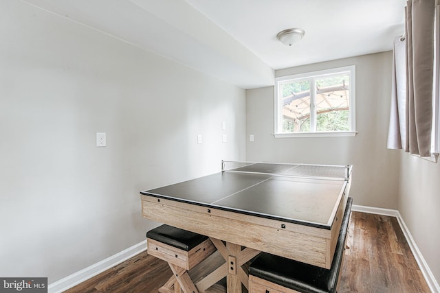 726 Harmony Orchard Rd, Front Royal, VA 22630 - rec room featuring baseboards and dark wood-style floors