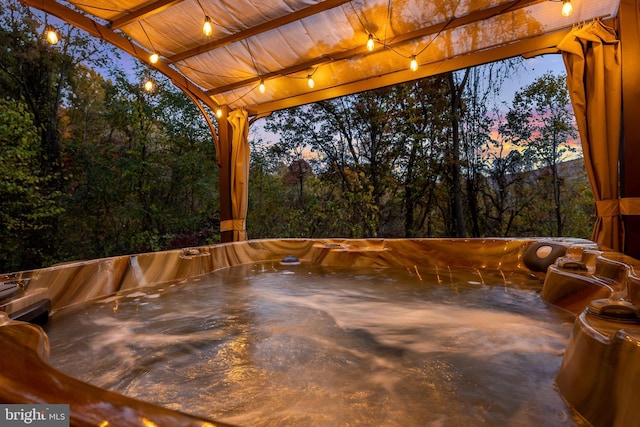 726 Harmony Orchard Rd, Front Royal, VA 22630 - view of patio / terrace with a hot tub