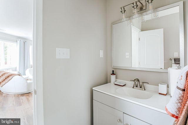 726 Harmony Orchard Rd, Front Royal, VA 22630 - bathroom with vanity and wood finished floors