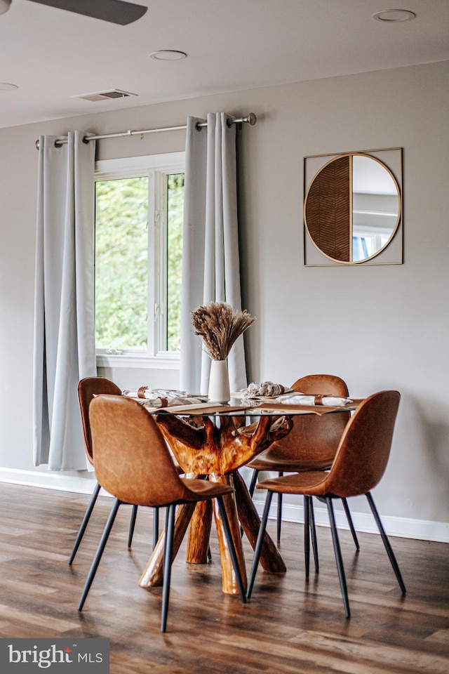 726 Harmony Orchard Rd, Front Royal, VA 22630 - dining area featuring dark wood-type flooring and baseboards