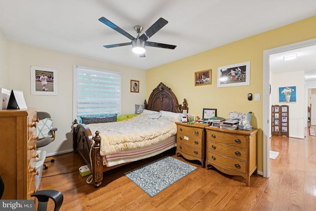 6625 Weatheford Ct, Mclean, VA 22101 - bedroom with wood finished floors, a ceiling fan, and baseboards