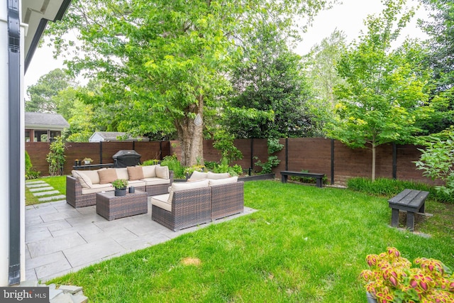 341 Hickman St, Rehoboth Beach, DE 19971 - view of yard with an outdoor hangout area and a patio area