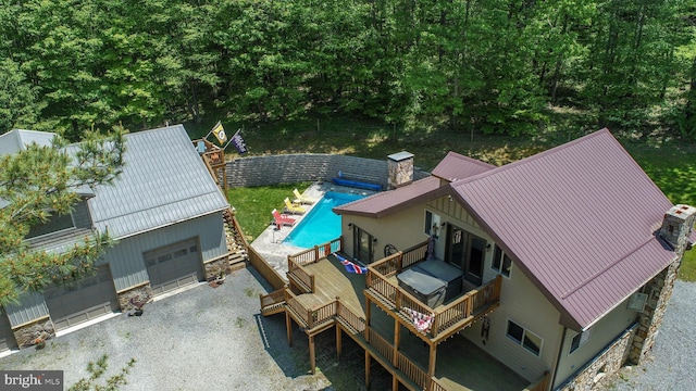 2250 Hoyes Run Rd, Mc Henry, MD 21541 - aerial view of property and surrounding area featuring a pool