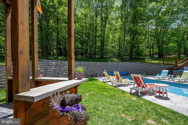 2250 Hoyes Run Rd, Mc Henry, MD 21541 - view of yard featuring a patio and a wooded view
