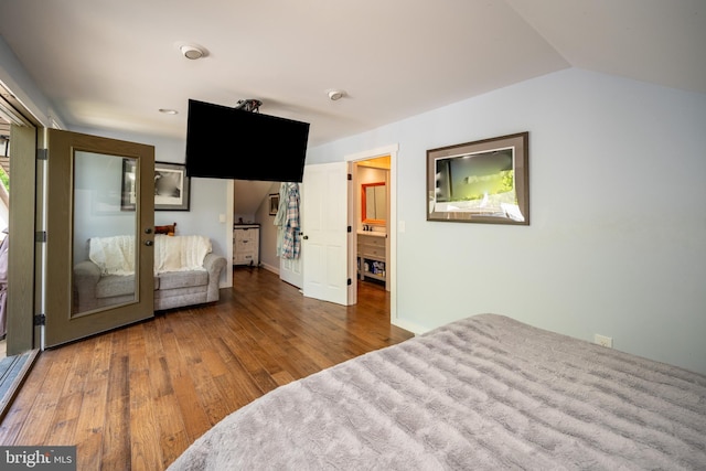 2250 Hoyes Run Rd, Mc Henry, MD 21541 - bedroom with wood finished floors and lofted ceiling