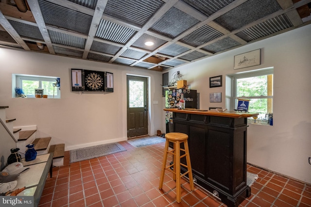 2250 Hoyes Run Rd, Mc Henry, MD 21541 - indoor dry bar featuring stairway and tile patterned flooring