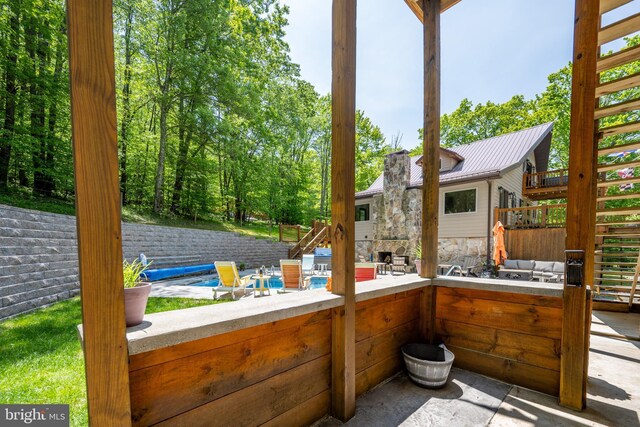 2250 Hoyes Run Rd, Mc Henry, MD 21541 - view of patio / terrace featuring stairway