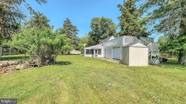 1607 Somers Point Rd, Egg Harbor Twp, NJ 08234 - view of green lawn featuring a garage