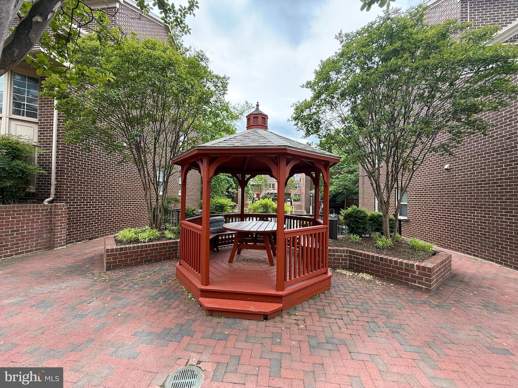 611 N Tazewell St, Arlington, VA 22203 - view of patio with a gazebo and a deck