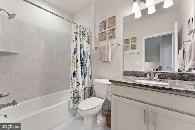 145 Center St S Unit 4, Vienna, VA 22180 - bathroom featuring shower / bathtub combination with curtain, vanity, and toilet