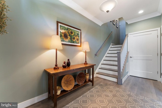 145 Center St S Unit 4, Vienna, VA 22180 - stairs with wood finished floors, baseboards, and recessed lighting