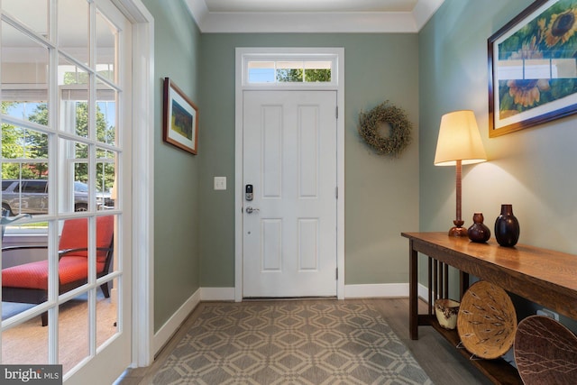 145 Center St S Unit 4, Vienna, VA 22180 - foyer entrance featuring baseboards and wood finished floors