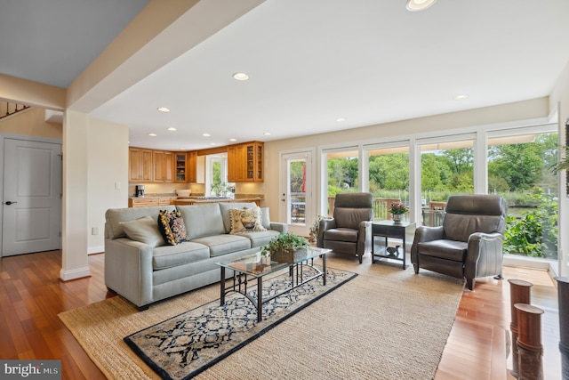 1028 Sandpiper Ln, Annapolis, MD 21403 - living area featuring recessed lighting and light wood-style floors