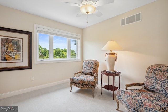 1028 Sandpiper Ln, Annapolis, MD 21403 - living area featuring carpet and ceiling fan