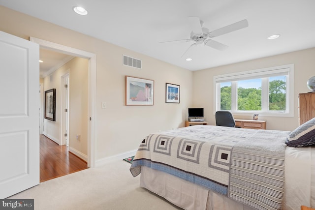 1028 Sandpiper Ln, Annapolis, MD 21403 - bedroom featuring recessed lighting, carpet, and ceiling fan