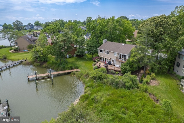 1028 Sandpiper Ln, Annapolis, MD 21403 - view from above of property featuring a large body of water