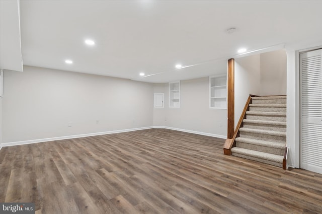 3447 Norwood Pl, Southampton, PA 18966 - finished below grade area featuring recessed lighting, stairway, and wood finished floors