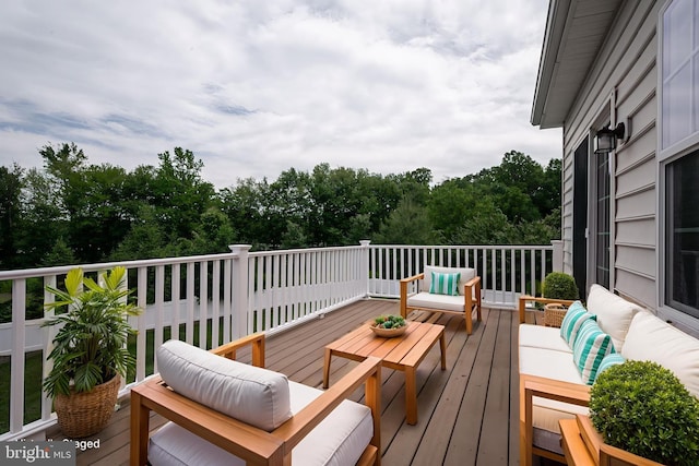 309 Latrobe Dr, Newark, DE 19702 - wooden terrace with outdoor lounge area