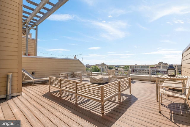 2550 17th St NW Unit 414, Washington, DC 20009 - wooden deck featuring a pergola