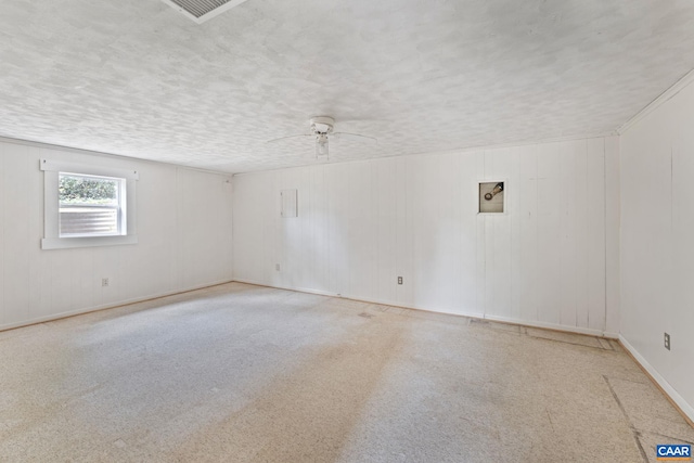 104 Chaucer Rd, Charlottesville, VA 22901 - unfurnished room with ceiling fan, a textured ceiling, and carpet