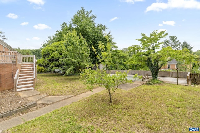 104 Chaucer Rd, Charlottesville, VA 22901 - view of yard with stairs and a patio
