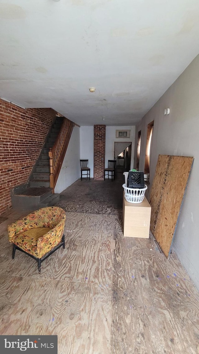 3310 E Lombard St, Baltimore, MD 21224 - living room with stairs