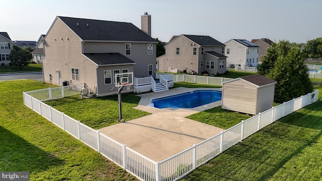 637 Coldwater Dr, Clayton, DE 19938 - view of swimming pool with a deck and a residential view