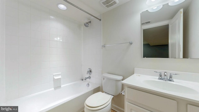 637 Coldwater Dr, Clayton, DE 19938 - bathroom with vanity, toilet, and  shower combination