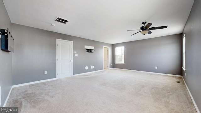 637 Coldwater Dr, Clayton, DE 19938 - empty room with a ceiling fan, carpet floors, and baseboards