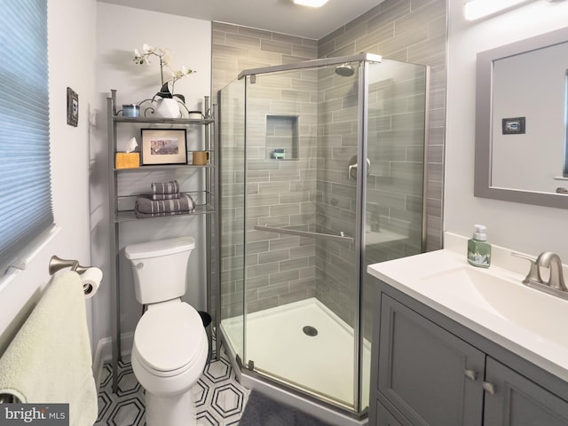 167 Canterbury Rd, Mount Laurel, NJ 08054 - full bath featuring vanity, toilet, and a stall shower