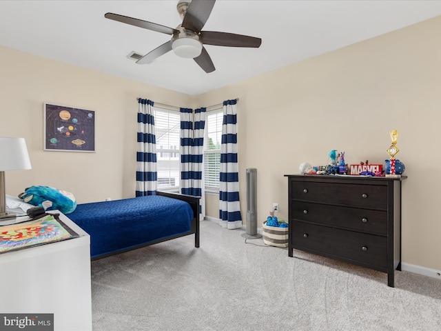 155 Limestone Way, Fredericksburg, VA 22406 - bedroom featuring carpet, baseboards, and ceiling fan