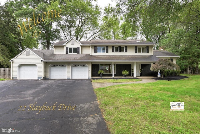 22 Slayback Dr, Princeton Junction, NJ 08550 - traditional-style house with driveway, a garage, and a porch