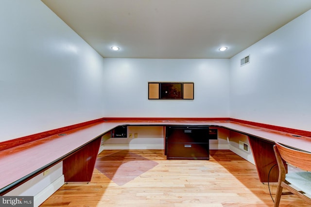 22 Slayback Dr, Princeton Junction, NJ 08550 - unfurnished office featuring built in desk, light wood-style flooring, and recessed lighting