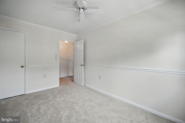 11707 Critton Cir, Woodbridge, VA 22192 - unfurnished bedroom featuring crown molding, carpet, and a ceiling fan