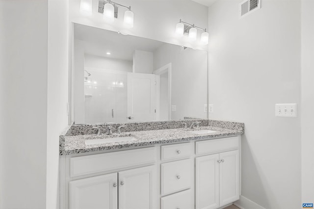 678 Noush Ct Unit A, Charlottesville, VA 22911 - full bath with double vanity, a stall shower, and baseboards