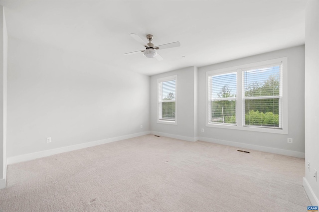 678 Noush Ct Unit A, Charlottesville, VA 22911 - spare room with baseboards, carpet, and a ceiling fan