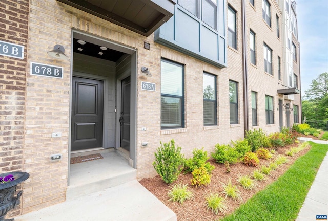 678 Noush Ct Unit A, Charlottesville, VA 22911 - doorway to property featuring brick siding