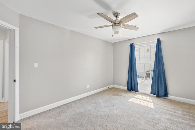 12542 Torquay Rd, Ocean City, MD 21842 - spare room with ceiling fan, baseboards, and carpet