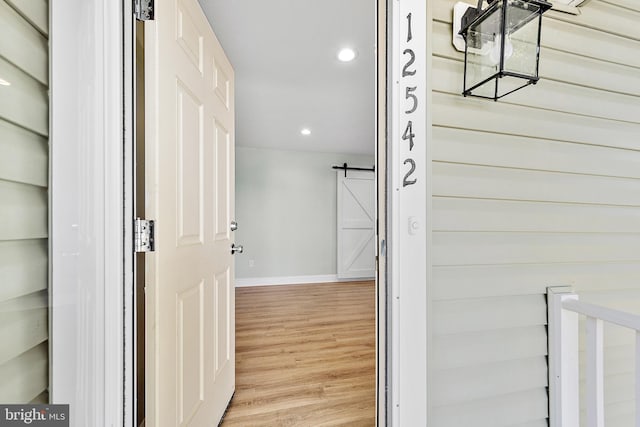 12542 Torquay Rd, Ocean City, MD 21842 - corridor with light wood-style flooring, baseboards, and recessed lighting