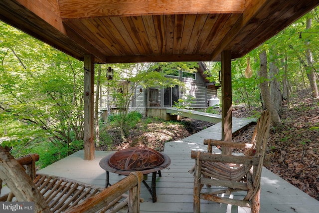 349 Covalt Rd, Needmore, PA 17238 - deck with a fire pit