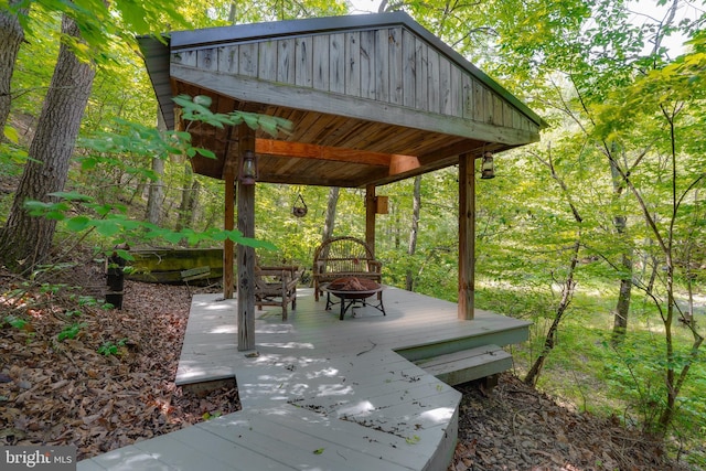 349 Covalt Rd, Needmore, PA 17238 - view of property's community featuring an outdoor fire pit and a deck