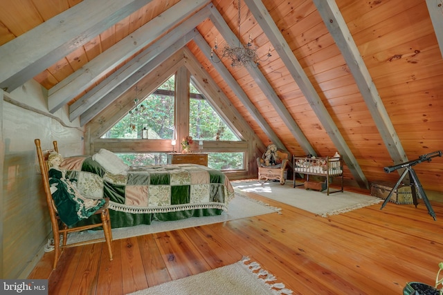 349 Covalt Rd, Needmore, PA 17238 - bedroom with wood ceiling and wood-type flooring
