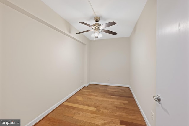 3701 Connecticut Ave NW Unit 312/326, Washington, DC 20008 - spare room featuring ceiling fan, light wood-style floors, and baseboards